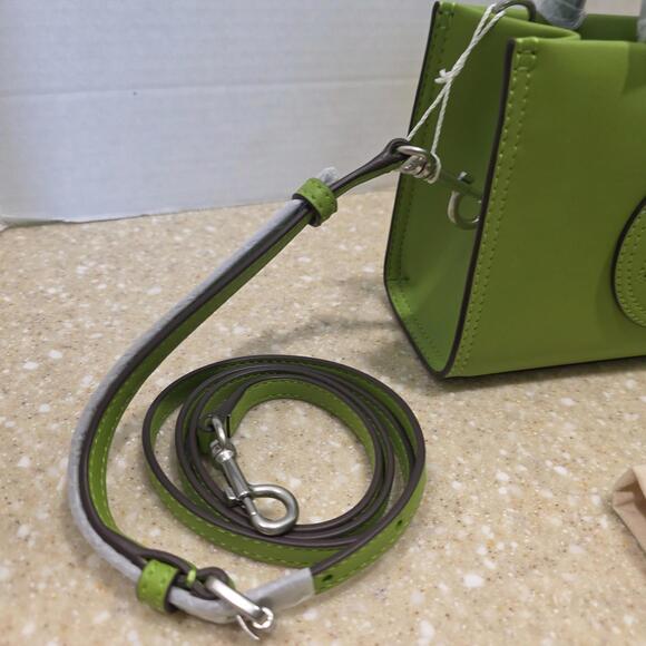 Tory Burch Mini Ella Bio Tote bag "Wheatgrass" green color New - Picture 3 of 10